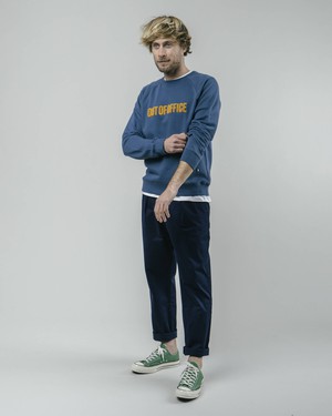 Out of Office Cotton Sweatshirt Blue from Brava Fabrics