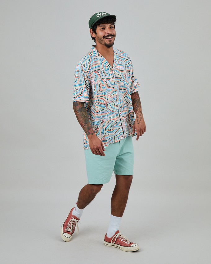 Messy Stripes Aloha Shirt Multicolor from Brava Fabrics