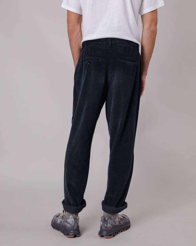 Corduroy Pleated Pants Navy from Brava Fabrics