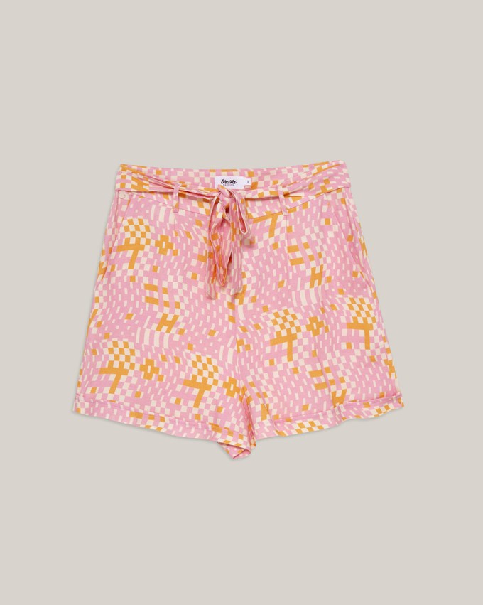 Dizzy Belted Shorts Rose from Brava Fabrics