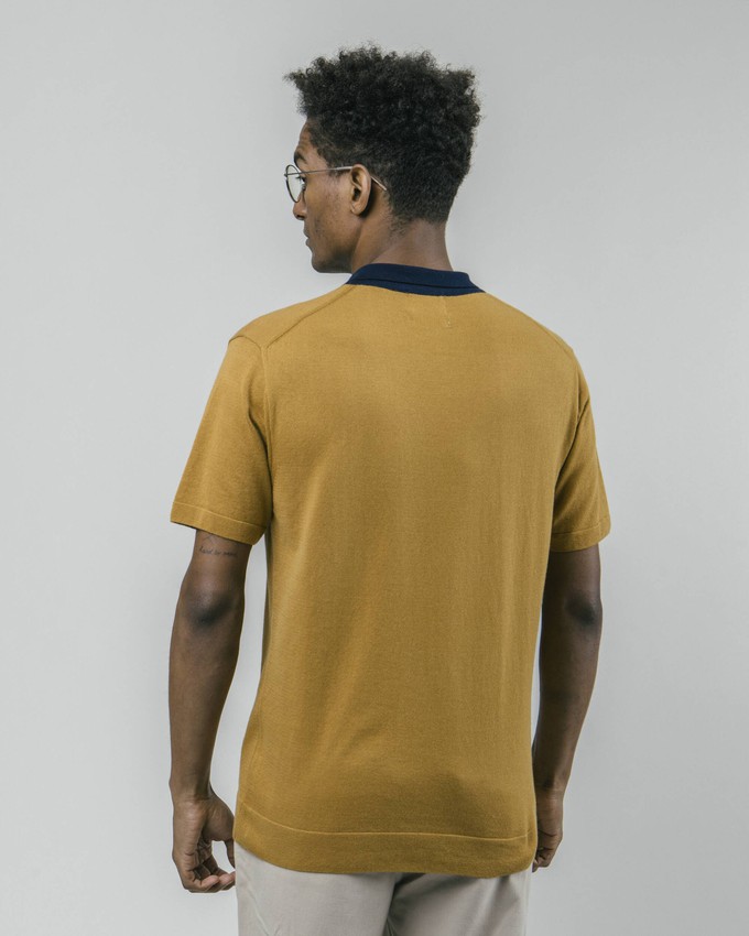 Navy Ochre Polo Shirt from Brava Fabrics