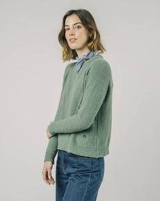 Cropped Sweater Botanic Green via Brava Fabrics