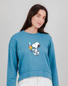 Peanuts Icecream Sweatshirt Blue via Brava Fabrics