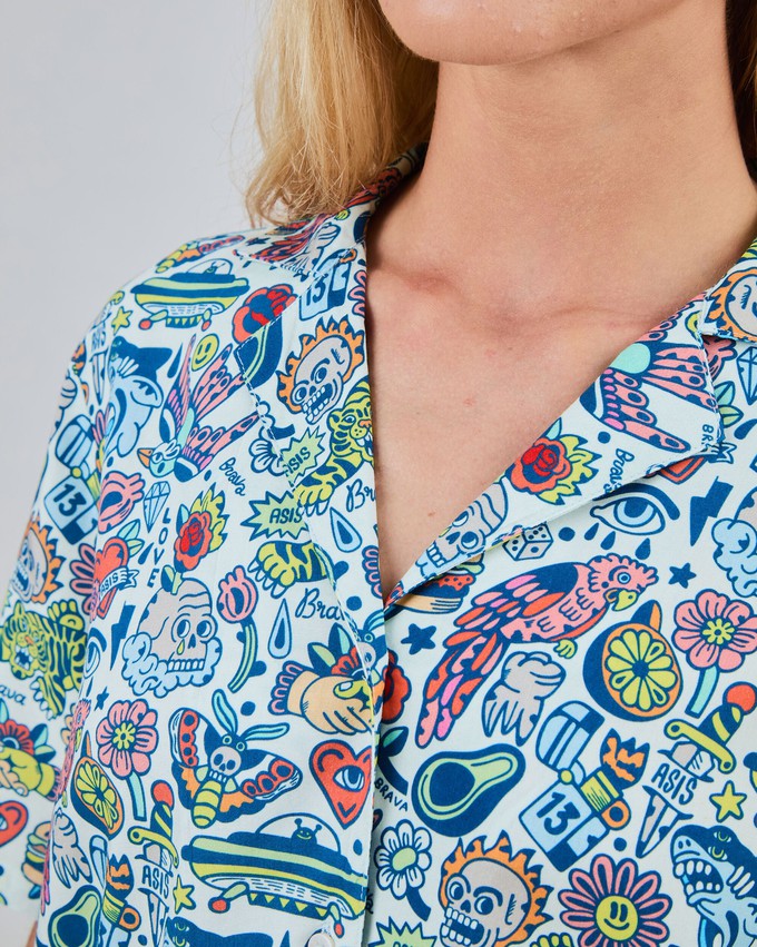 This is Asis Aloha Blouse from Brava Fabrics
