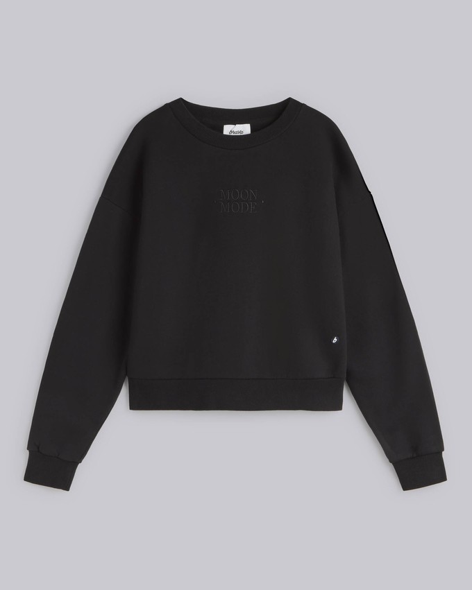 Moon Mode Cropped Sweatshirt Black from Brava Fabrics