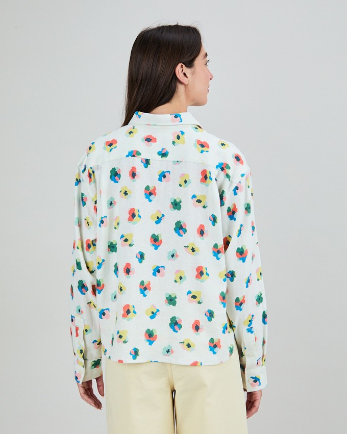 Mini Flower Boxy Blouse Ecru from Brava Fabrics