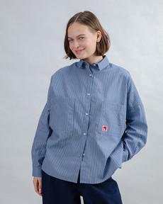 Oversize Stripes Gum Shirt via Brava Fabrics
