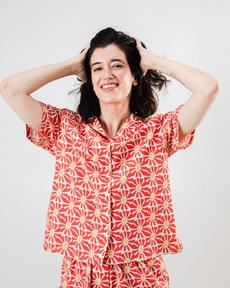 Marisol Aloha Blouse Red via Brava Fabrics