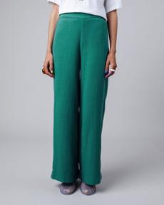 Bubble Wide Leg Pants Green via Brava Fabrics