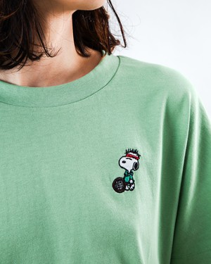 Peanuts The Tennis Snoopy Oversize Tee Green from Brava Fabrics