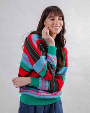 Multistriped Sweater Batwing from Brava Fabrics