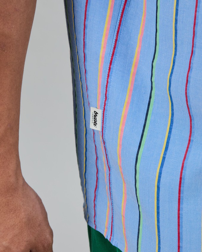 Multicolor Stripes Boxy Man Shirt from Brava Fabrics