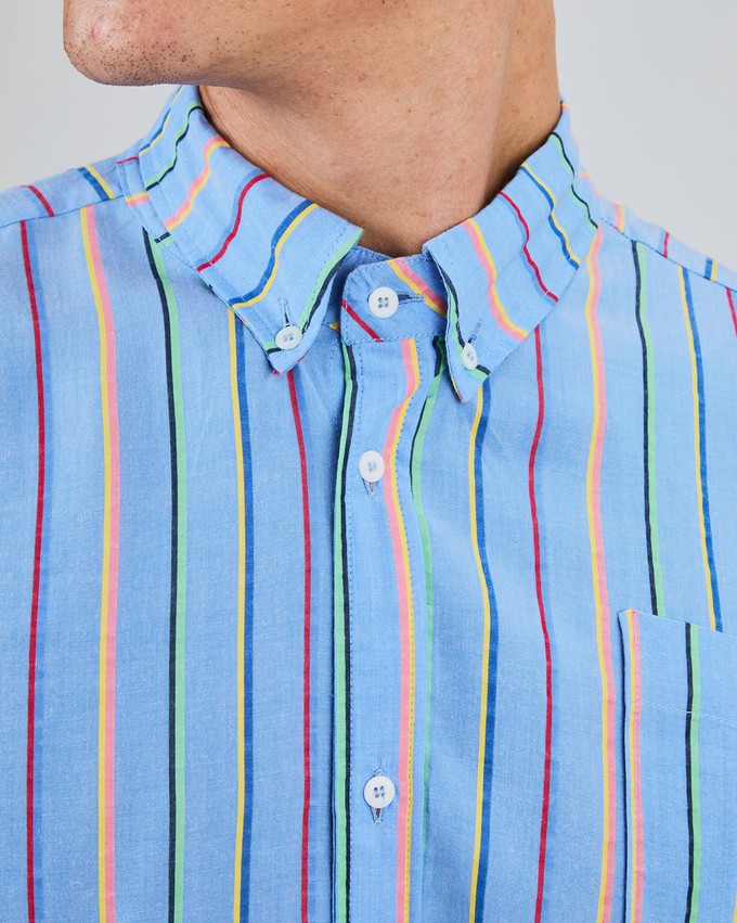 Multicolor Stripes Boxy Man Shirt from Brava Fabrics
