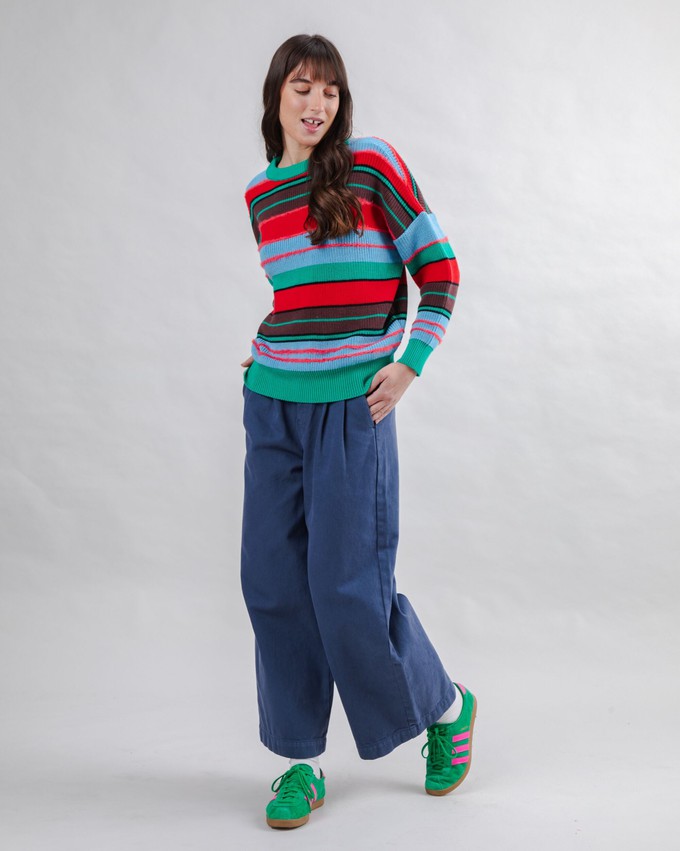 Multistriped Sweater Batwing from Brava Fabrics