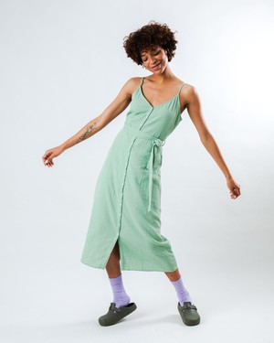 Bubble Strap Dress Light Green from Brava Fabrics
