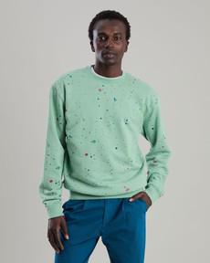 Splash Paint Sweatshirt Green via Brava Fabrics