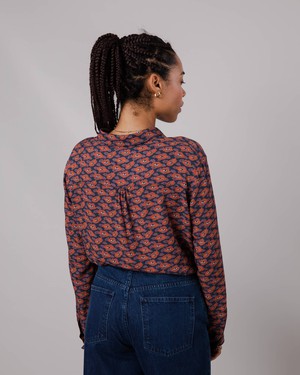 Lips Blouse Red from Brava Fabrics