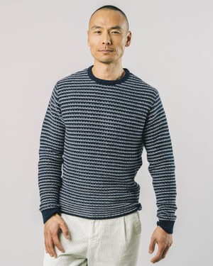 Stripes Sweater Navy from Brava Fabrics