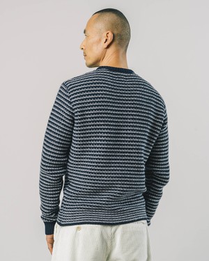 Stripes Sweater Navy from Brava Fabrics