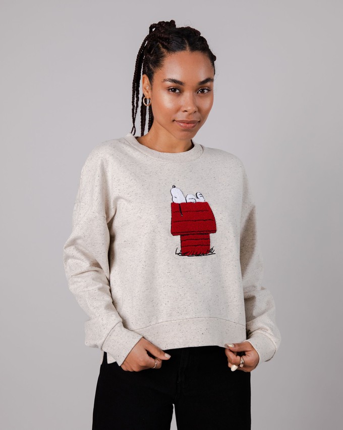 Peanuts Snoopy Doghouse Sweatshirt Cream from Brava Fabrics