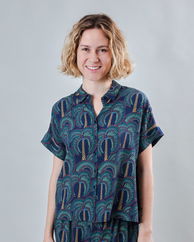 Borneo Batwing Blouse Navy from Brava Fabrics