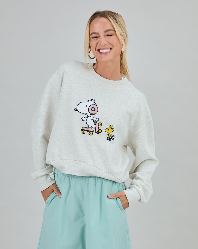 Peanuts Roller Sweatshirt Ecru from Brava Fabrics