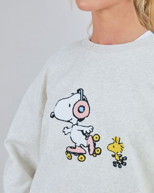 Peanuts Roller Sweatshirt Ecru from Brava Fabrics