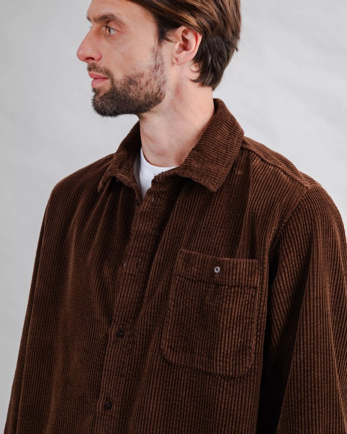 Corduroy Overshirt Chocolate from Brava Fabrics