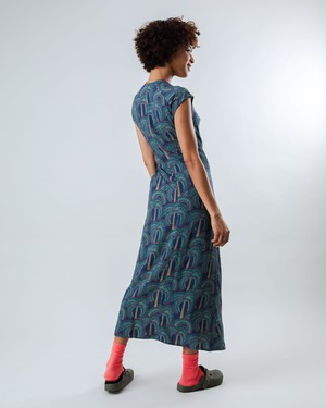 Borneo Kimono Dress Navy from Brava Fabrics