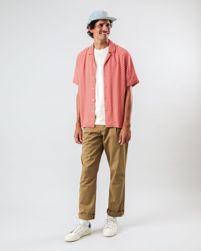 Tramuntana Aloha Shirt Red from Brava Fabrics