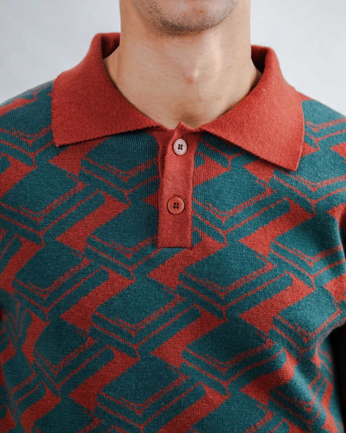Chocolate Jacquard Polo from Brava Fabrics