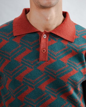 Chocolate Jacquard Polo from Brava Fabrics