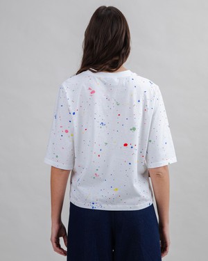Splash Paint Squared Tee White from Brava Fabrics