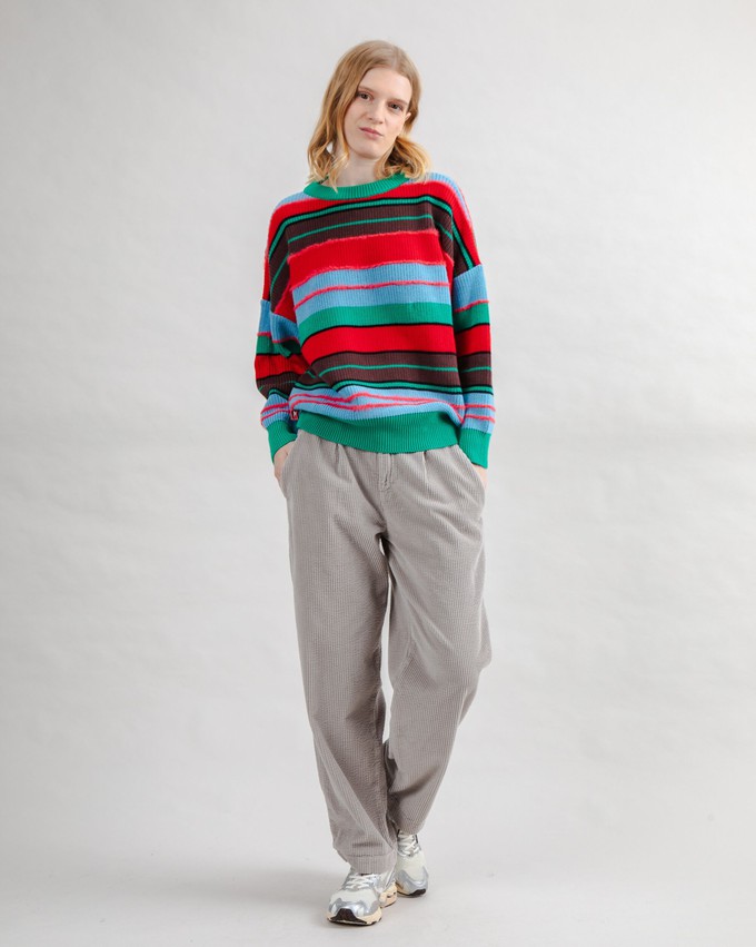 Corduroy Pleated Pants Grey from Brava Fabrics