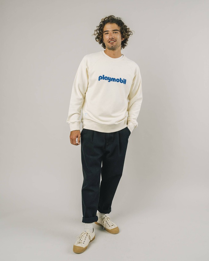 Playmobil Logo Sweatshirt Ecru from Brava Fabrics