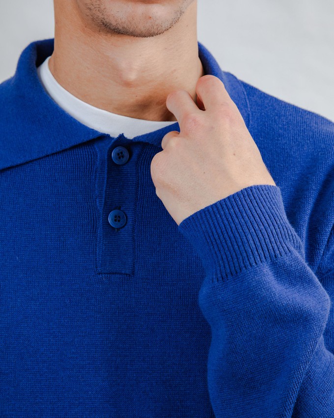 Knitted Polo Blue from Brava Fabrics