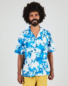 Geco Friends Aloha Shirt Blue via Brava Fabrics