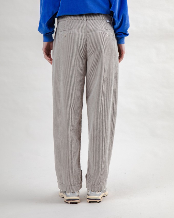 Corduroy Pleated Pants Grey from Brava Fabrics