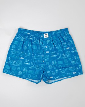 BTTF Blueprint Boxers Blue from Brava Fabrics