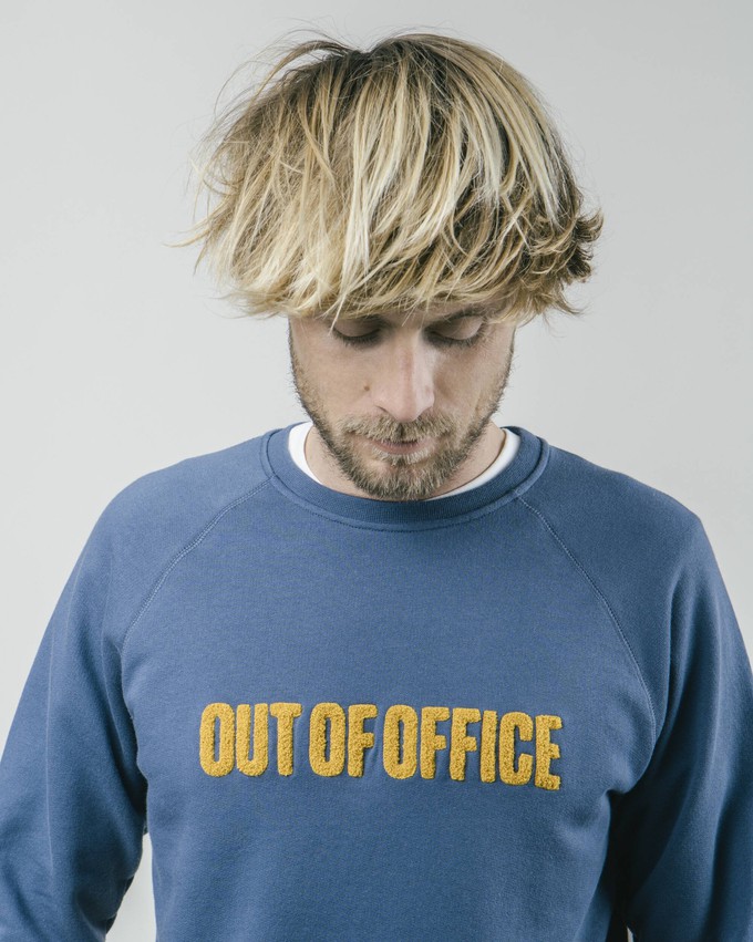 Out of Office Cotton Sweatshirt Blue from Brava Fabrics