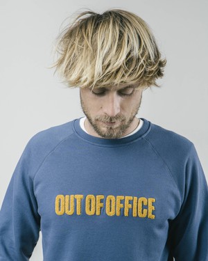 Out of Office Cotton Sweatshirt Blue from Brava Fabrics