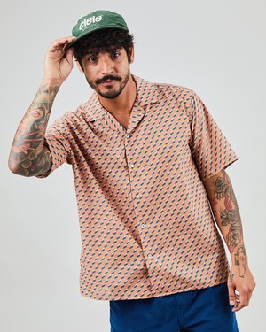 Icecream Sandwich Aloha Shirt Blue from Brava Fabrics