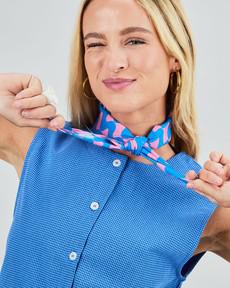 Wavy Stripes Cotton Scarf via Brava Fabrics