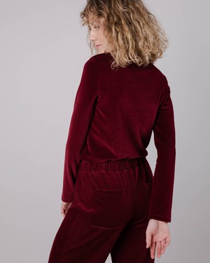 Velvet Perkins Sweater Prune from Brava Fabrics