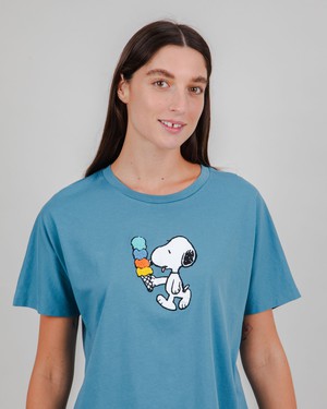 Peanuts Icecream Oversize Tee Blue from Brava Fabrics