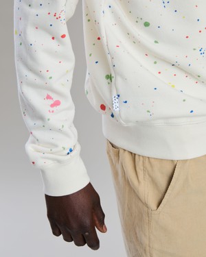 Splash Paint Sweatshirt Ecru from Brava Fabrics