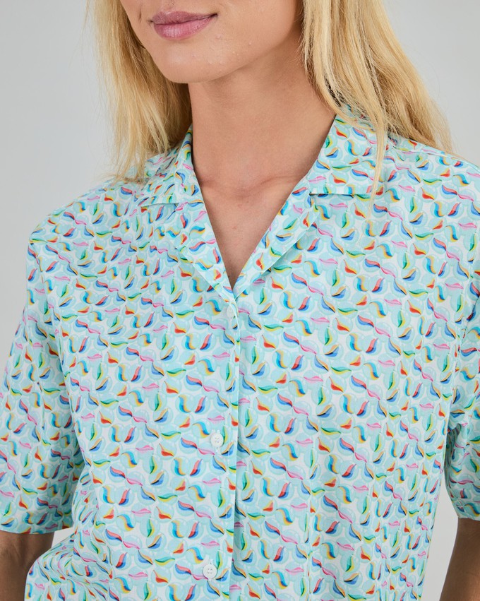 Marbles Aloha Blouse White from Brava Fabrics