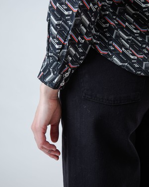 Kodak Boxy Film Viscose Blouse Black from Brava Fabrics