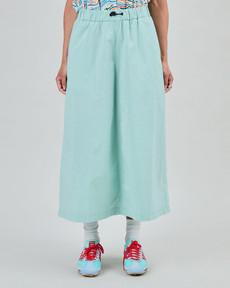 Elastic Comfy Midi Skirt Light Green via Brava Fabrics