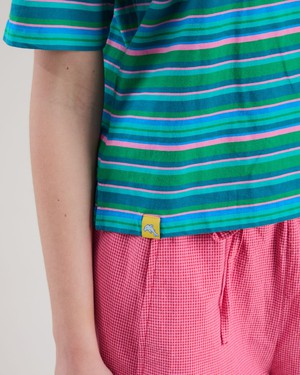 Stripes Boxy Tee Blue from Brava Fabrics